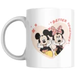 Better Together Mickey And Minnie Ceramic White Mug