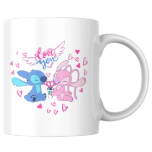 Stitch And Angel Love You Mug