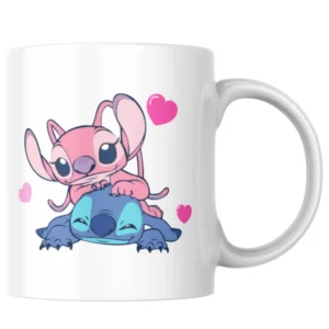 Stitch And Angel Love Mug