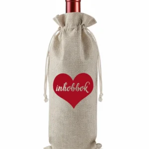 Inħobbok Burlap Bottle Gift Bag
