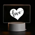 Love Heart Acrylic LED Lamp