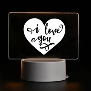 I Love You Heart Acrylic LED Lamp