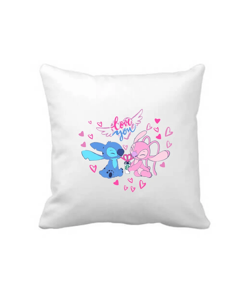 Stitch and Angel Love You Cushion Cover Stitch and Angel Love You Cushion Cover