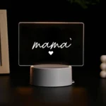 Mama' Heart Acrylic LED Lamp