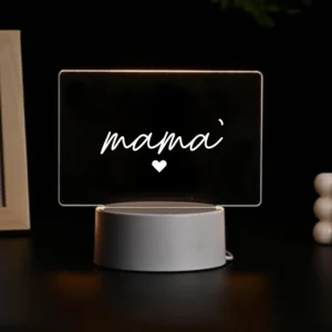 Mama' Heart Acrylic LED Lamp
