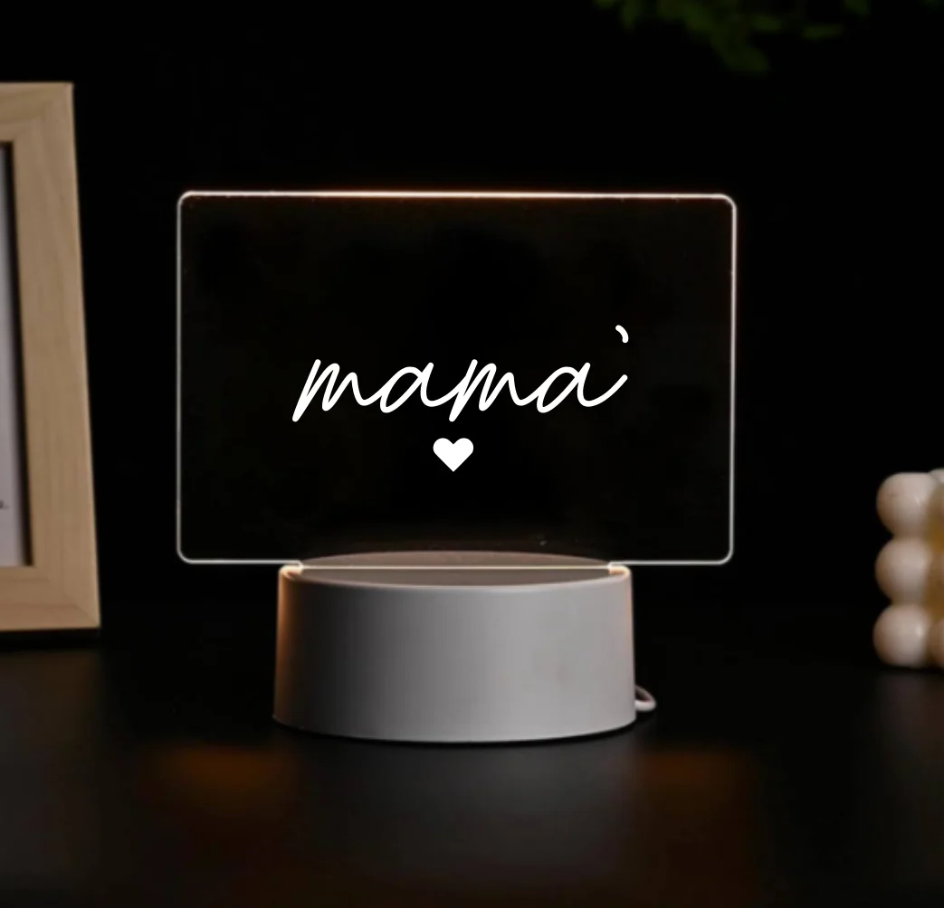 Mama' Heart Acrylic LED Lamp Mama' Heart Acrylic LED Lamp