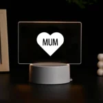 Mum Heart Acrylic LED Lamp