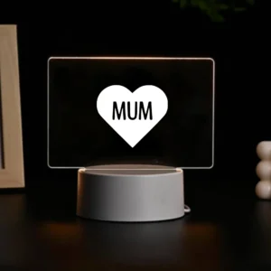 Mum Heart Acrylic LED Lamp