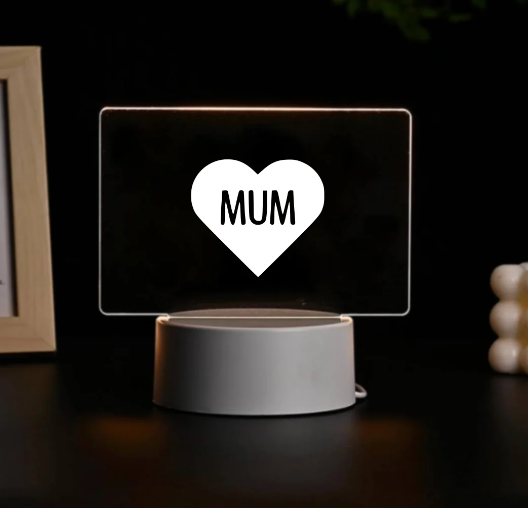 Mum Heart Acrylic LED Lamp Mum Heart Acrylic LED Lamp