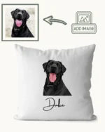 Personalised Pet Cushion with pet design and name - dog