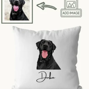 Personalised Pet Cushion with pet design and name - dog