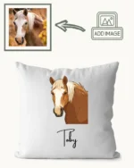 Personalised Pet Cushion with pet design and name - horse