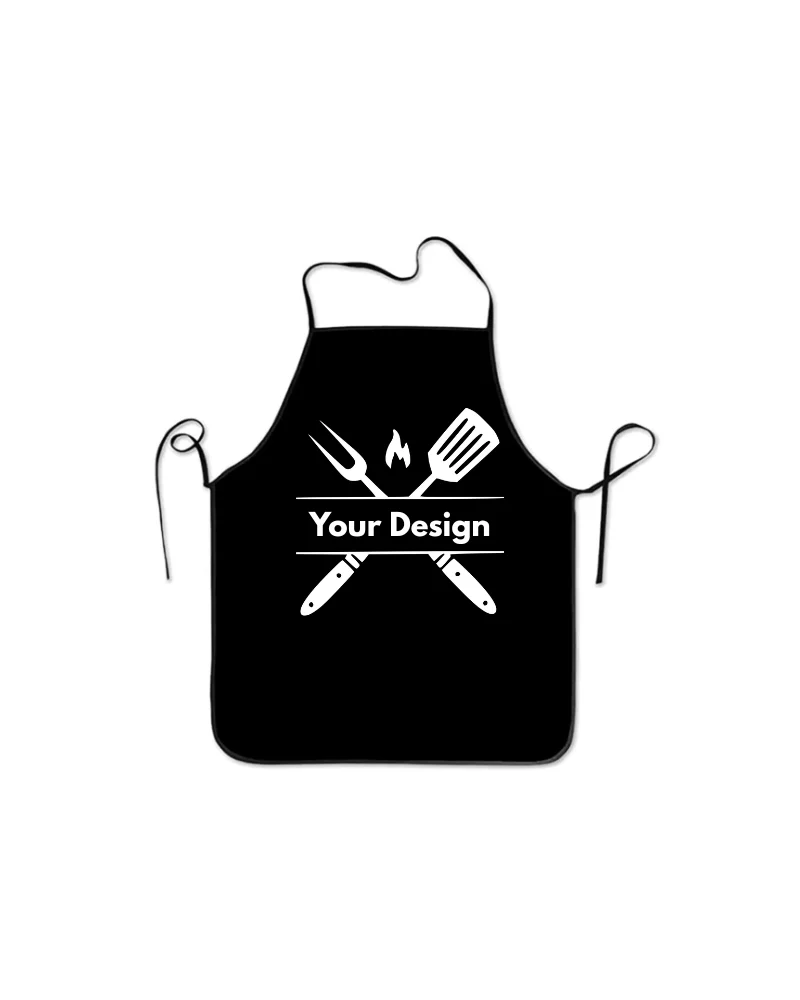 Personalised black apron
